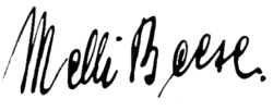 Unterschrift Melli Beese (1886–1925)