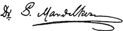 Unterschrift von Salomon Mandelkern (1846–1902)