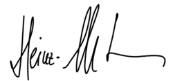 Unterschrift von Heinz-Christian Strache