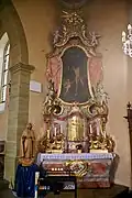 Tod des Hl. Sebastian, Allerheiligenkirche (Unterwittighausen), rechtes Seitenaltarblatt
