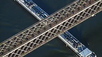 Detail der Urmitzer Eisenbahnbrücke