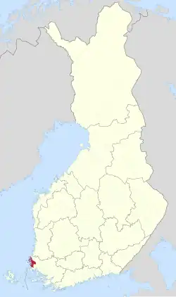 Lage von Uusikaupunki in Finnland