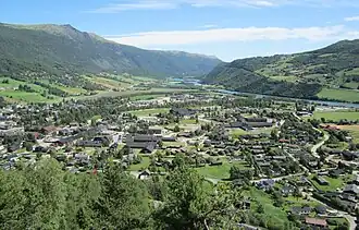 Blick Richtung Osten auf Vågåmo, 2013