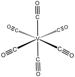 Struktur von Vanadiumhexacarbonyl