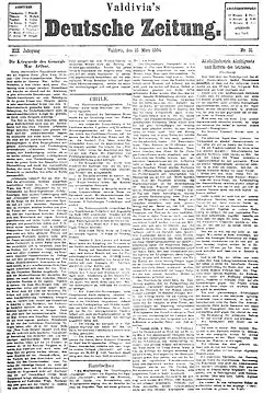 Valdivia’s Deutsche Zeitung, 15. März 1904
