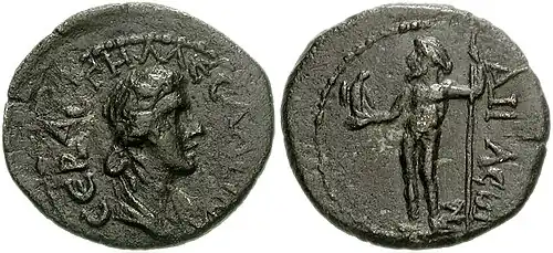 Münze der Kaiserin Messalina