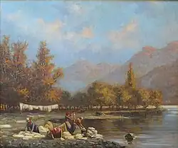 Herman Jacob van der Voort in de Betouw: Wäscherinnen am Gardasee (um 1890)