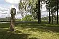 Werstsäule bei Vandzene (Lettland)