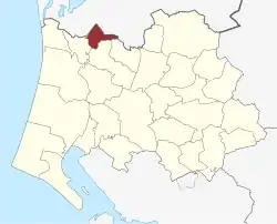 Lage des Lydum Sogn in der Varde Kommune