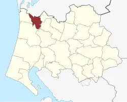 Lage des Nørre Nebel Sogn in der Varde Kommune