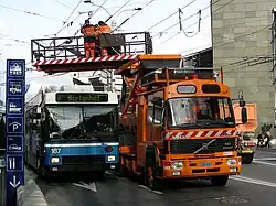 Luzern: Turmwagen bei Weichen­arbeiten