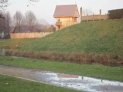 Das Castrum Vechtense hinter der Friedrich-Christian-Bastion