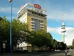 BKS-Hochhaus (neuer Wasserturm) und Tele-Bert