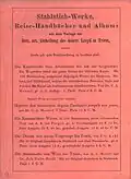 Eingeklebte Angebotsliste I (Venedig, 1857)