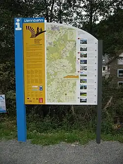 Hinweistafeln zur Geschichte der Vennbahn