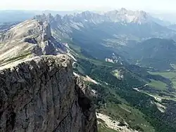 Blick nach Norden: links Vercors, rechts Trièves