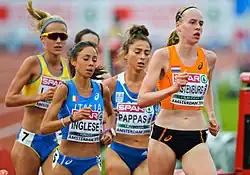 Veronica Inglese (links, in Blau) erreichte Platz&nbsp;sechs