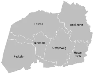 Ortsteile der Stadt Versmold