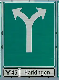 Verzweigung 45 Härkingen, bekanntes «Ortsschild» (2017)