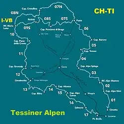 Karte des Wanderweges