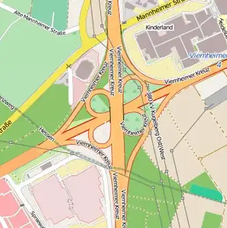 Übersichtskarte Viernheimer Kreuz