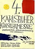 Plakat zur 4. Karlsruher Künstlermesse von Herbert Wetterauer