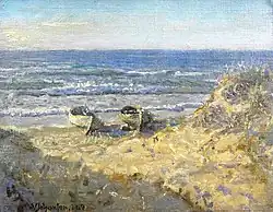Boote auf dem Skagener Süderstrand (1910)