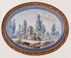 Wachthaus in Hohenheim, um 1781.
