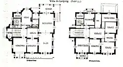 Grundriss von Pommer für Villa Oelßner