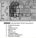 Villa Berg, Grundriss des Untergeschosses, um 1845.