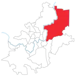 Antakalnis rot eingezeichnet