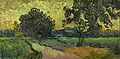 Vincent van Gogh: Landschaft mit Schloss Auvers bei Sonnenuntergang, 1890