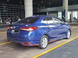 Toyota Vios (2017–2020) Heckansicht, mit Aerokit-Paket