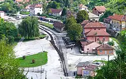 Bahnhof Višegrad im Jahr 2010, während des Wiederaufbaus.