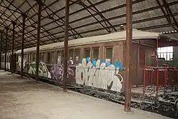 Historische Wagen 2010 in den Güterhallen, die 2019 zum neuen Bahnhof wurden