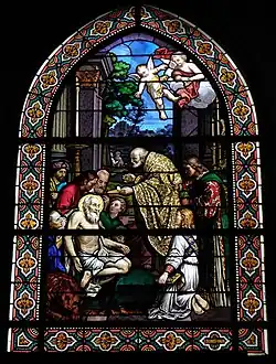 Heiliger Hieronymus, Fenster in der Kirche St-Pierre in Visseiche