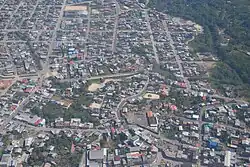Blick auf das Stadtgebiet von Puyo