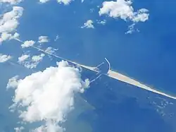 Kanal durch die Frische Nehrung vom Flugzeug aus (2024)