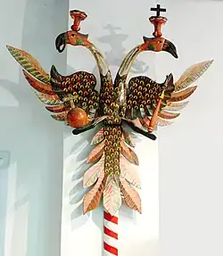 Hölzerner Vogel zum Vogelschießen (Museum für Thüringer Volkskunde Erfurt)