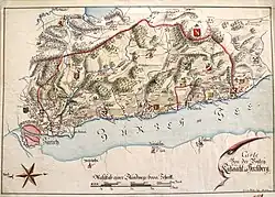 Vogtei Küsnacht 1779, Zeichnung von Johannes Müller