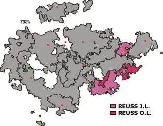 Karte des Volksstaates Reuß