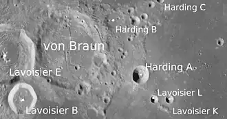 Krater von Braun mit Umgebung