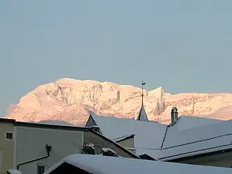 Das Vordere Sonnwendjoch mit dem Sagzahn von Rattenberg aus gesehen