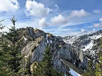 Vorderscheinberg (links der Bildmitte) von der Kesselwand