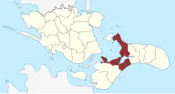 Lage des Stege Sogn in der Vordingborg Kommune