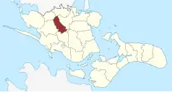 Lage des Udby Sogn in der Vordingborg Kommune