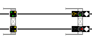 Einem Vorsignal vom Typ L folgt ein System-N-Signal.