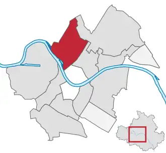 Lage der Leipziger Vorstadt in Dresden