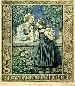 Darstellung von Vreneli und Hansjoggeli aus dem Guggisbergerlied