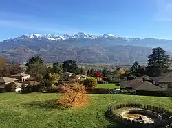 Blick auf Saint-Ismier und die nur wenige Kilometer entfernten französischen Alpen